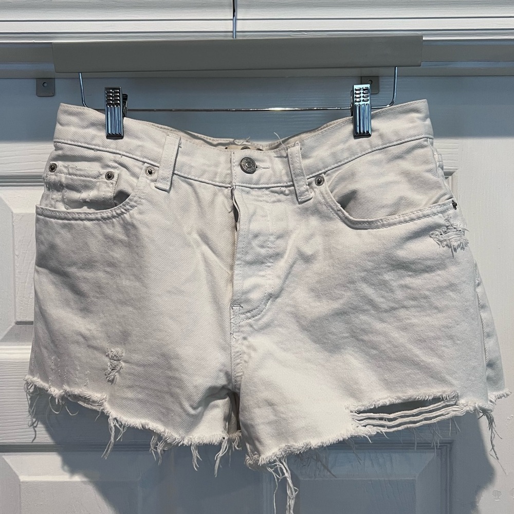 We The Free White Denim Shorts 29